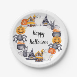 Assiettes En Carton Plaques papier illustrant l'Halloween jolies