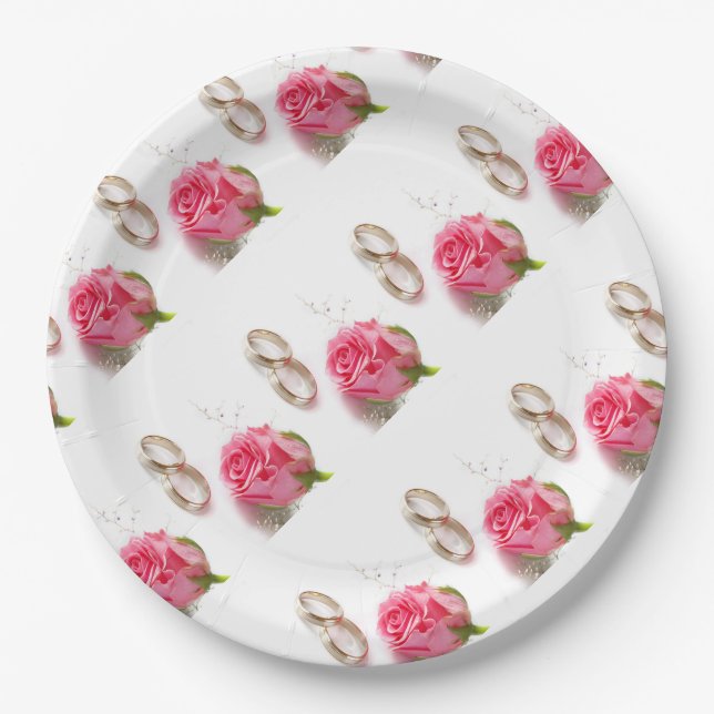 Assiettes En Carton Plaques papier/Mariage (Devant)