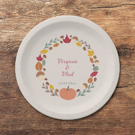 Assiettes En Carton Plaques papier Mariage de automne et courroie