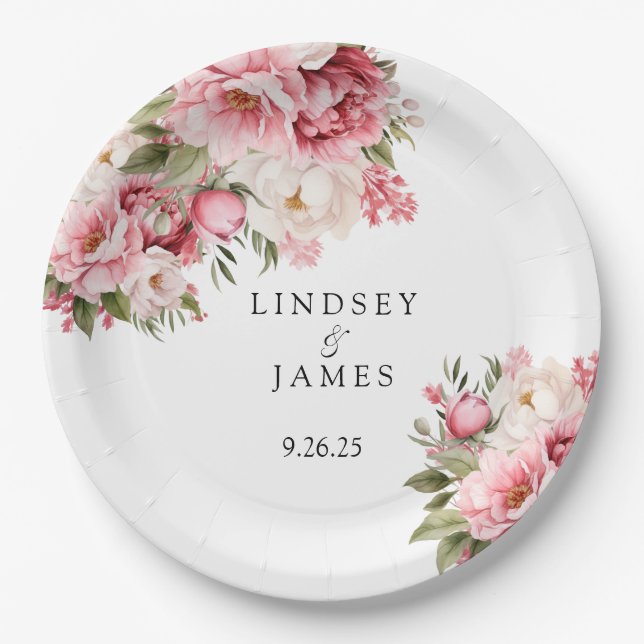 Assiettes En Carton Plaques papier mariages (Devant)