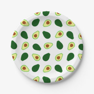 Assiettes En Carton Plaques papier Motif Avocado