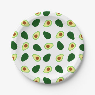 Assiettes En Carton Plaques papier Motif Avocado
