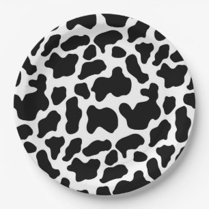 Assiettes En Carton Plaques papier - Motif de vache