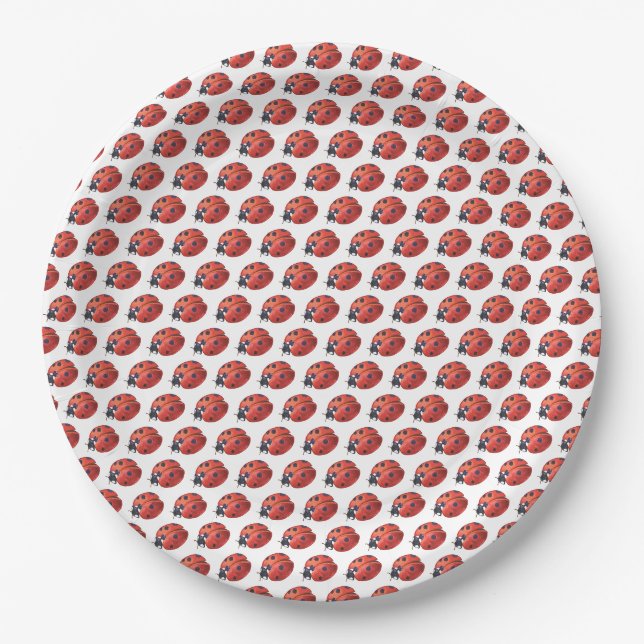 Assiettes En Carton Plaques papier Motif Ladybug (Devant)