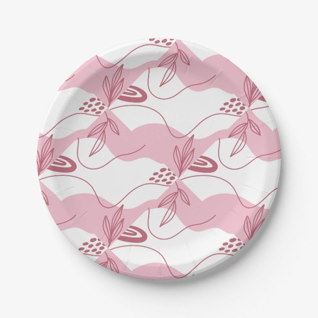 Assiettes En Carton Plaques papier Motif minimalistes (Devant)