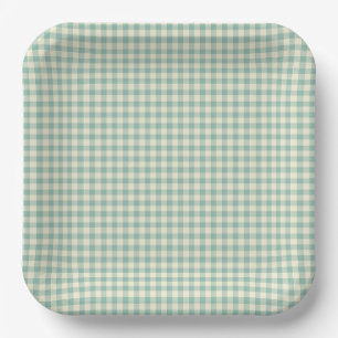 Assiettes En Carton Plaques papier Motif vintage en carton bleu