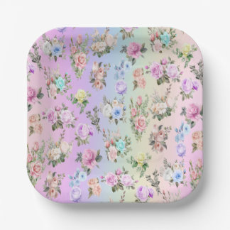 Assiettes En Carton Plaques Papier Pastel Arc-en-Ciel, Plaque Papier A