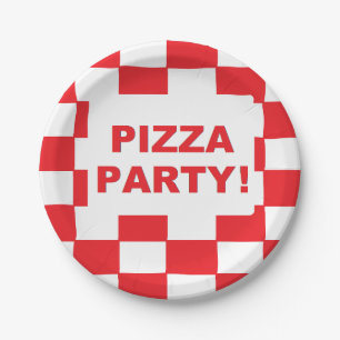 Assiettes En Carton Plaques papier "Pizza Party"