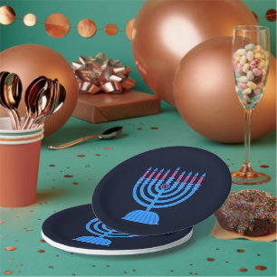 Assiettes En Carton Plaques Papier Pop Art Menorah