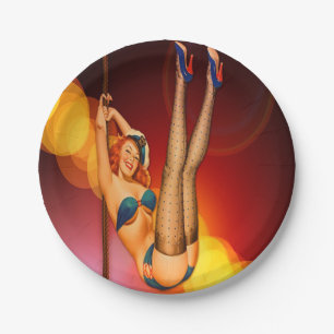Assiettes En Carton Plaques papier Retro Dance Entertainer