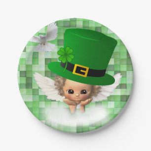 Assiettes En Carton Plaques papier Saint Patrick's Day Angel