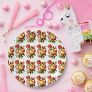 Assiettes En Carton Plaques Papier Tea Party Rose anglais