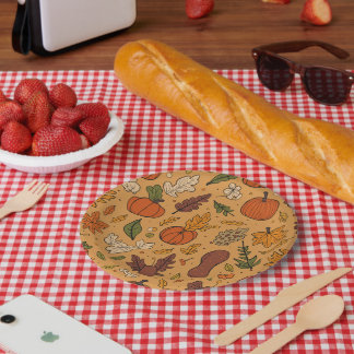 Assiettes En Carton Plaques papier Thankesgiving Day_