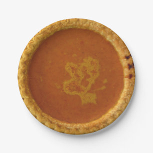 Assiettes En Carton Plaques Papier Thanksgiving Avec tarte Citrouille