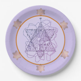 Assiettes En Carton Plaques Papier violet Magan David Star