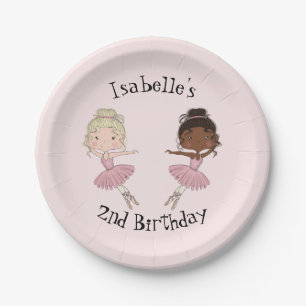 Assiettes En Carton Plaques personnalisées Ballerina Party