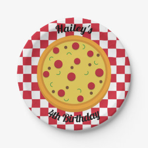 Assiettes En Carton Plaques personnalisées Pizza Party