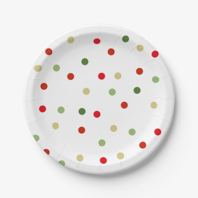 Assiettes En Carton Plaques pois (Devant)