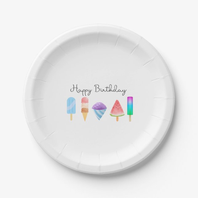 Assiettes En Carton Plaques Popsicle (Devant)