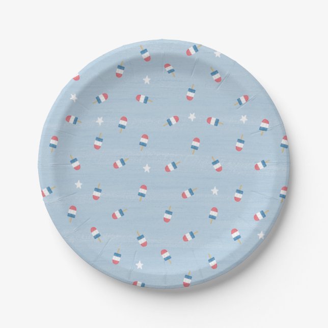 Assiettes En Carton Plaques Popsicle | Plaques BBQ d'été (Devant)