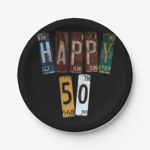 Assiettes En Carton plaques rouillées pour 50e anniversaire