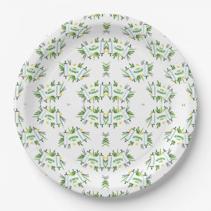 Assiettes En Carton Plaques Sukkot Party - Carré ou ronde pour les inv
