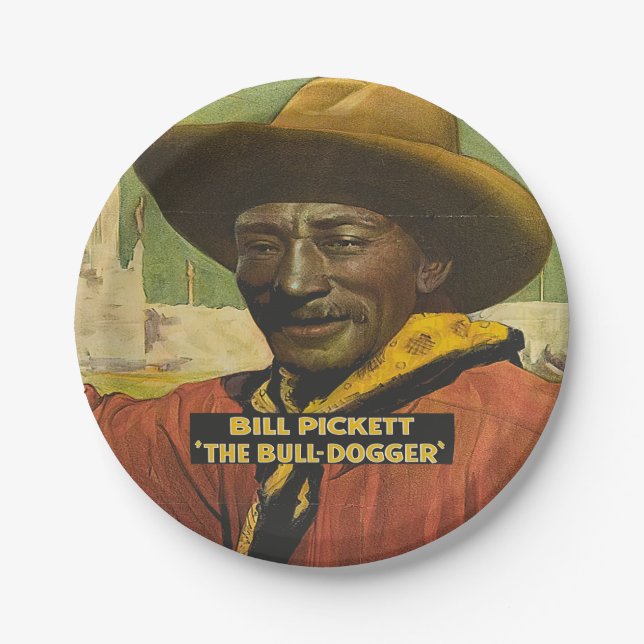 Assiettes En Carton Plaques Western Black Cowboy Party (Devant)