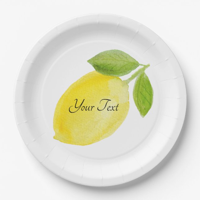 Assiettes En Carton Plat de citron personnalisé par coutume (Devant)