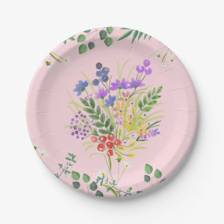 Assiettes En Carton Plat de fleurs