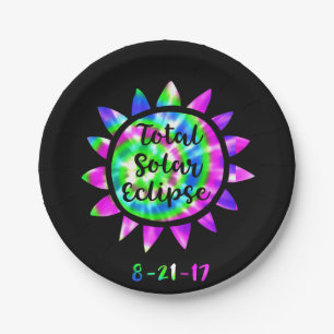 Assiettes En Carton Plat de partie de papier d'éclipse solaire de
