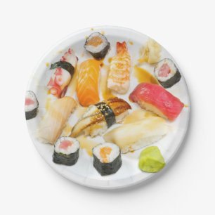 Assiettes En Carton Plat de plateau de sushi