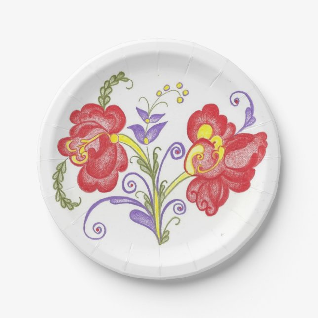 Assiettes En Carton Plat de Rosemal (Devant)