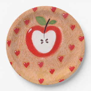 Assiettes En Carton Plat de tarte aux pommes