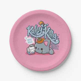 Assiettes En Carton Plat détrempé de Smooshy Caley Kitty