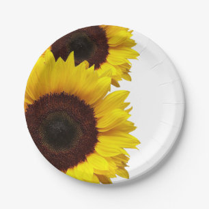 Assiettes En Carton Plat jaune d'anniversaire de partie de pique-nique