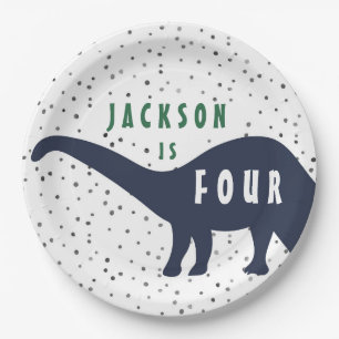 Assiettes En Carton Plat moderne d'anniversaire de dinosaure