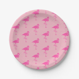 Assiettes En Carton Plat rose de partie de Flamant rose