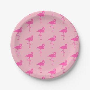 Assiettes En Carton Plat rose de partie de Flamant rose