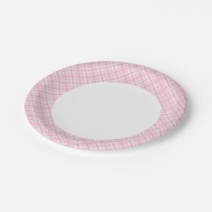 Assiettes En Carton Plat rose pâle