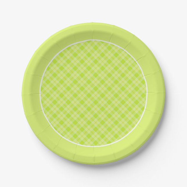 Assiettes En Carton Plat vert clair (Devant)
