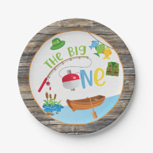 Assiettes En Carton Plate d'anniversaire de pêche