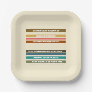 Assiettes En Carton Plate de dessert carré Miami Collection Sherbet