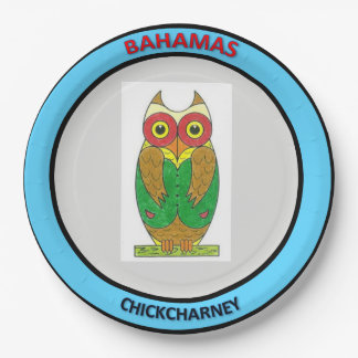 Assiettes En Carton Plate de mélamine Chickcharnie Bahamas