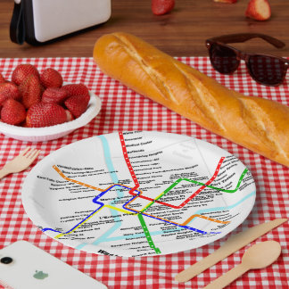 Assiettes En Carton Plate de métro Washington d c