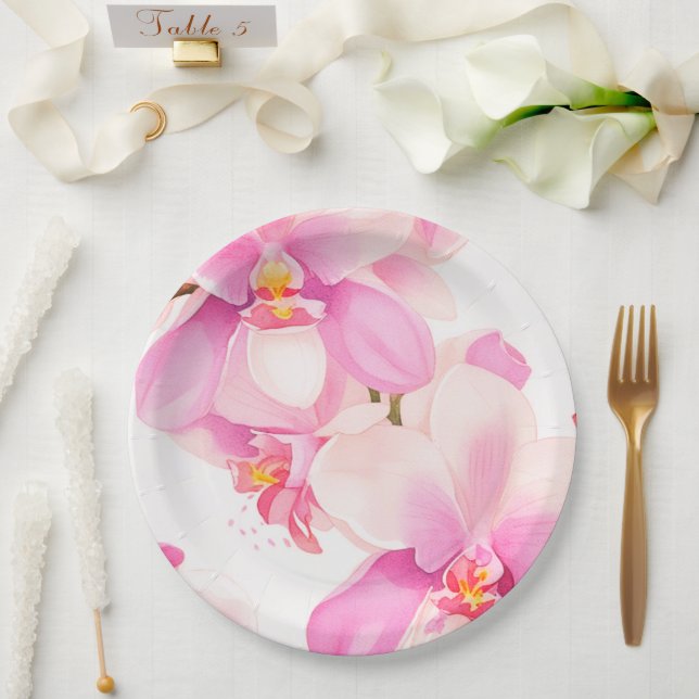 Assiettes En Carton Plate de papier mariage/douche à fleurs (Mariage)