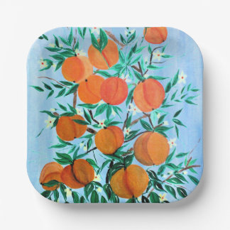 Assiettes En Carton Plate de papier Peaches Galore
