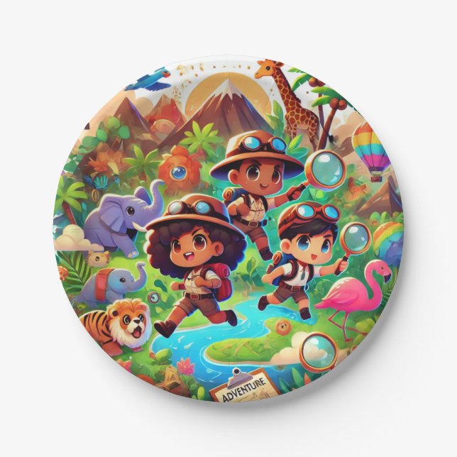 Assiettes En Carton Plate de recherche d'aventure 7" (Devant)