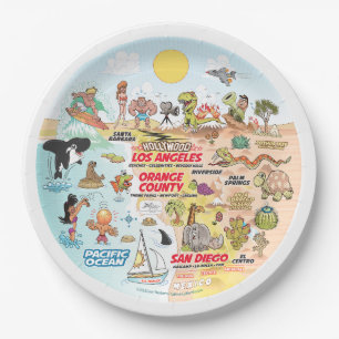 Assiettes En Carton Plate-forme de Californie