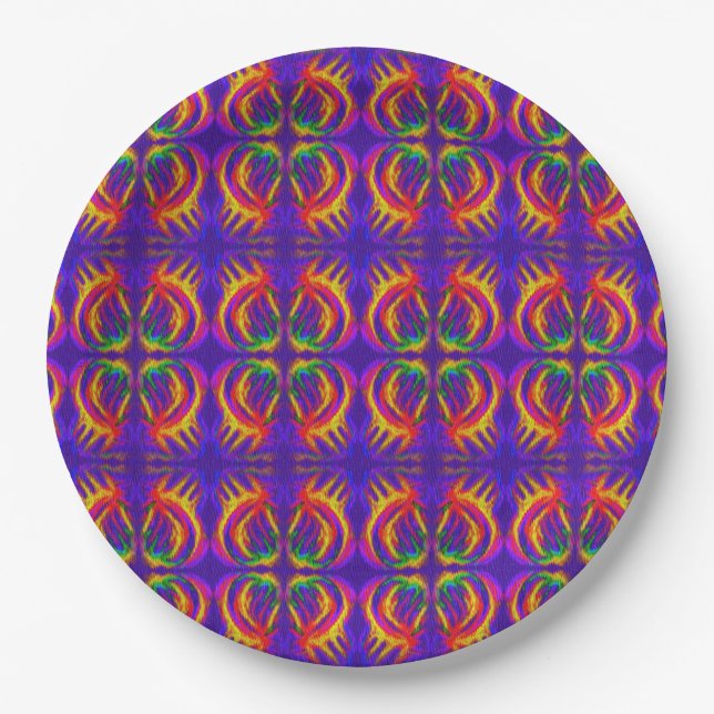 Assiettes En Carton Plate-forme de dîner tribal (Devant)