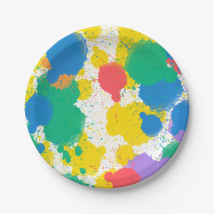 Assiettes En Carton Plate-forme de peinture Art Party